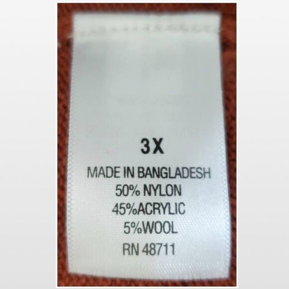 New Chestnut Brown Knit Wool Blend Sweater - Picture 12 of 16